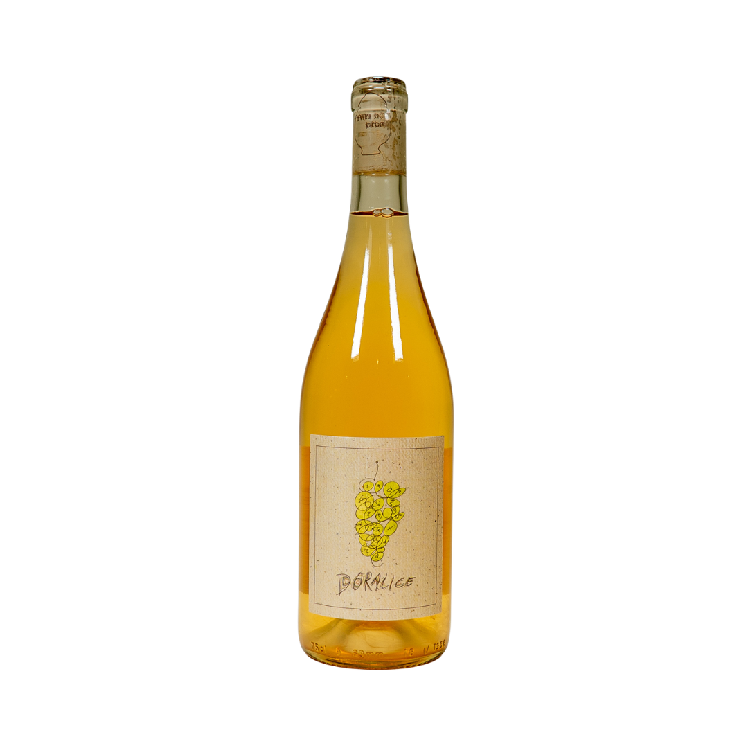 Bottle of Bojo do Luar Doralice 2024, a natural Loureiro wine from Vinho Verde with floral and citrus aromas, unfiltered and made with no added sulfites.