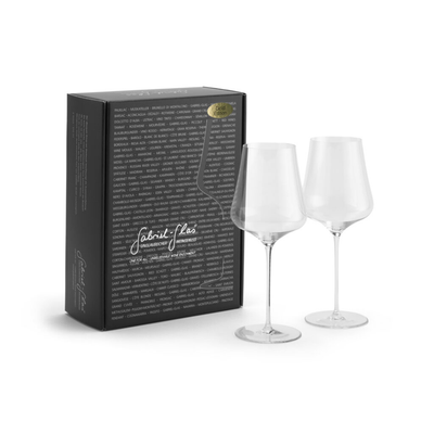 Gabriel-Glas Gold Edition – Set of 2 ultra-light universal wine glasses designed for all wine styles, crafted in mouth-blown crystal.