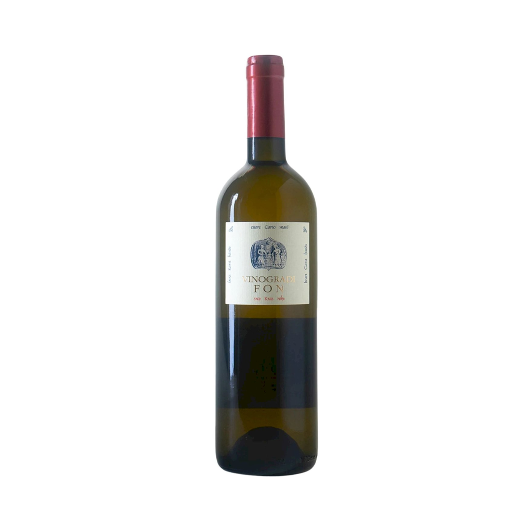 Marko Fon Malvazija 2022 — natural skin-contact white wine from Carso, Slovenia. Amber, saline and structured, with deep mineral character.

