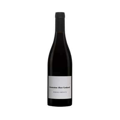 Bottle of Domaine Mee Godard Morgon 'Corcelette' 2022, a structured old-vine Gamay from granite slopes in Morgon, praised by Jancis Robinson with 17.5 points.


