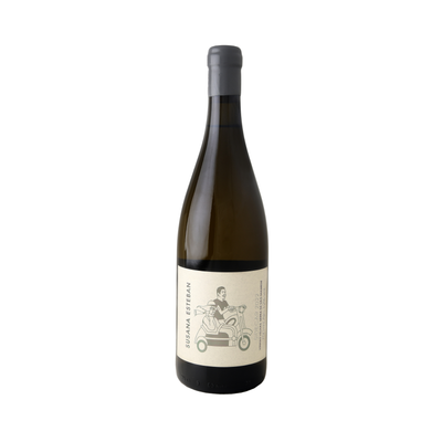 Bottle of Sidecar Branco 2022 by Susana Esteban, white Portuguese wine fermented in chestnut barrel, limited edition from Serra de São Mamede.