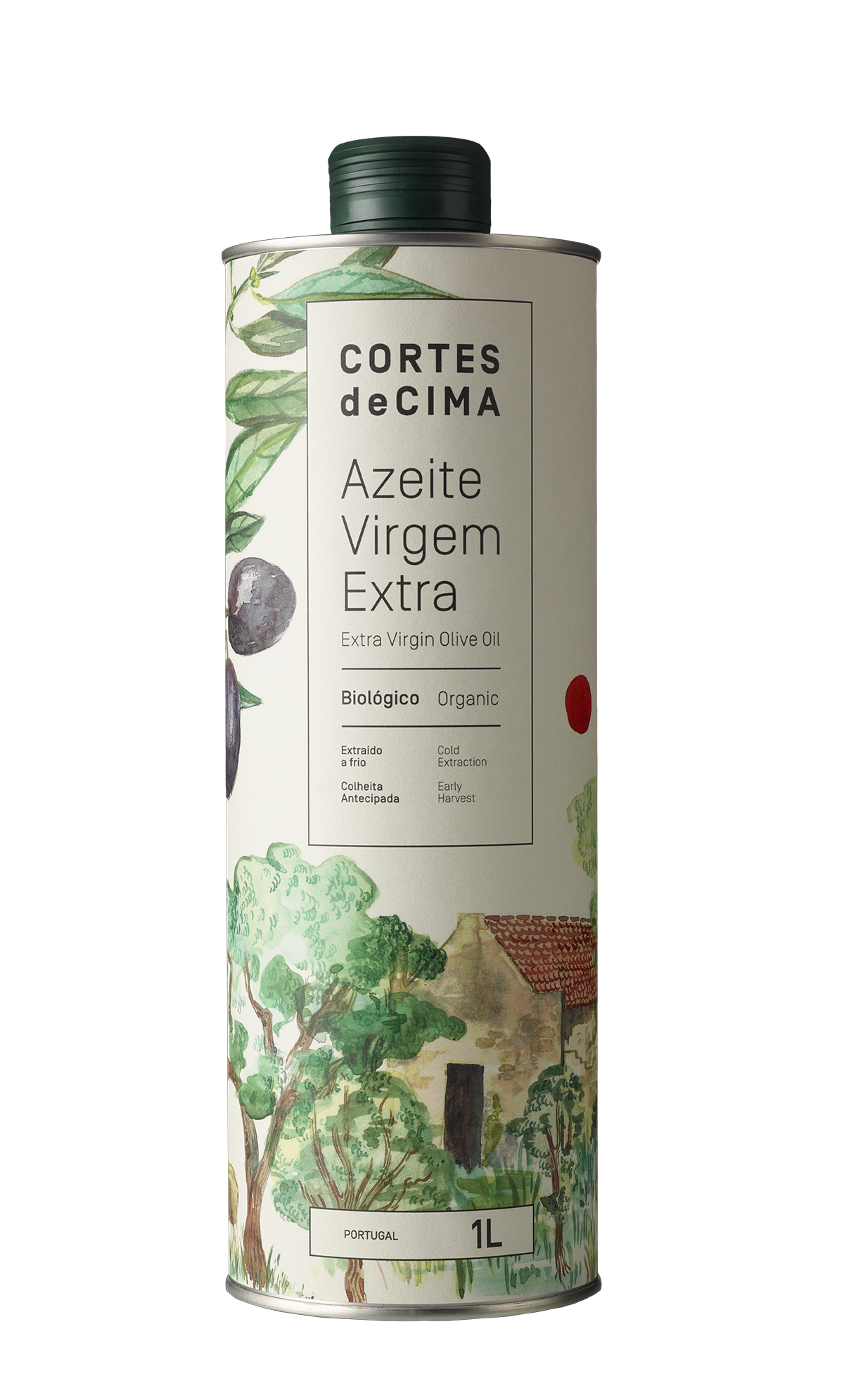Cortes de Cima Organic Extra Virgin Olive Oil 1000ml — premium olive oil from Alentejo, Portugal, organic and sustainably produced.

