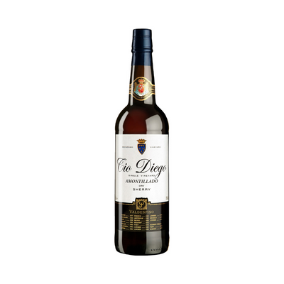Garrafa de vinho Valdespino Amontillado Dry ‘Tio Diego’, tipo Fortificado, de Espanha, produzido por Valdespino.