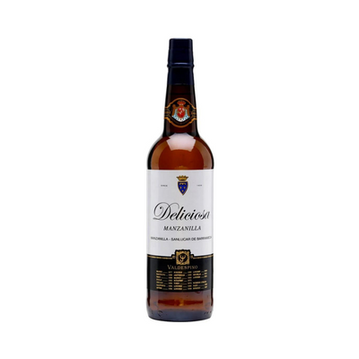 Garrafa de vinho Valdespino Manzanilla ‘Deliciosa’, tipo Fortificado, de Espanha, produzido por Valdespino.